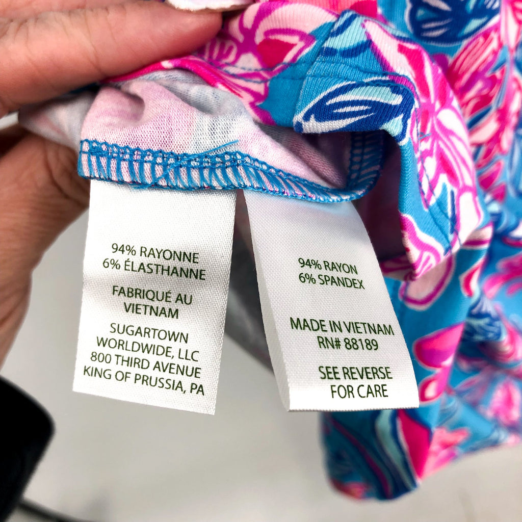 LILLY PULITZER Niki One Shoulder Romper Size 16 Cumulus Blue Orchid Oasis NWT