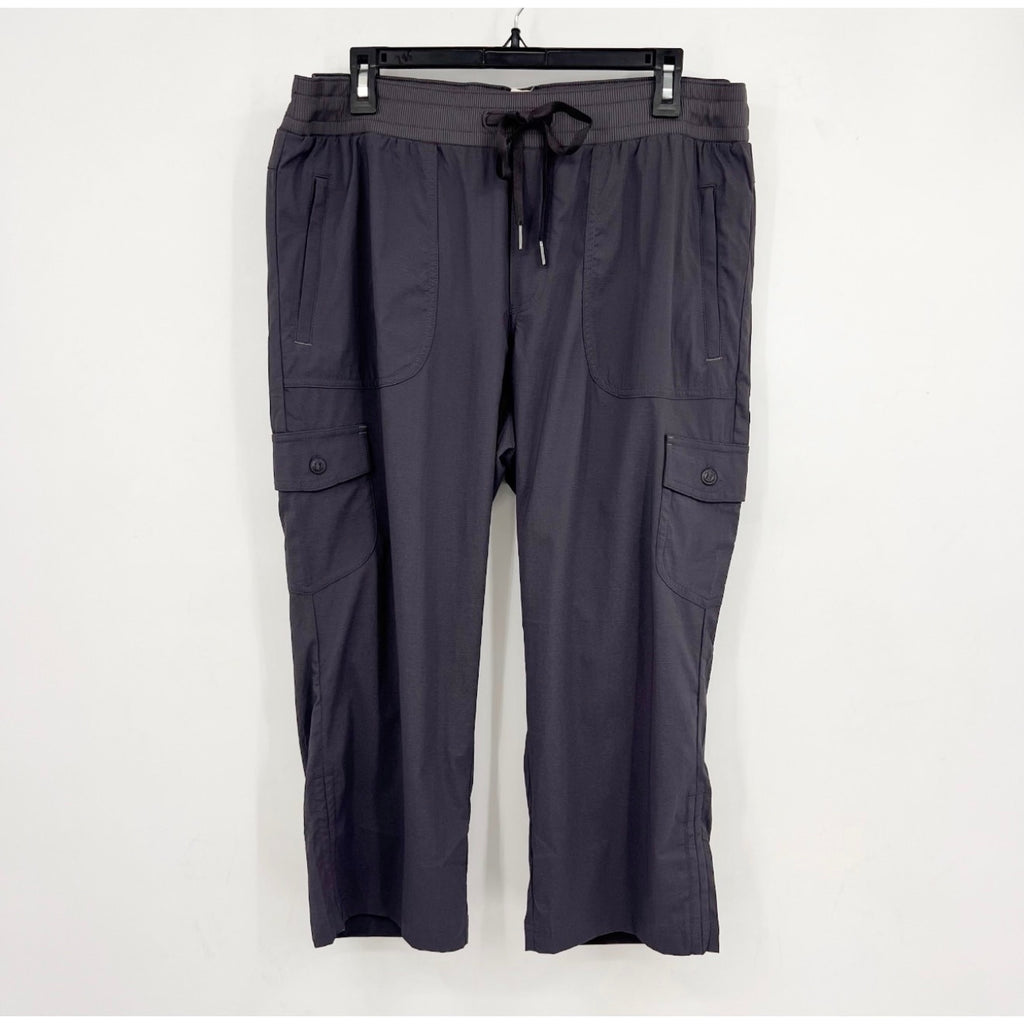 L.L BEAN Women's Vista Camp Pants Large Grey Granite Crop Mid Rise NWT