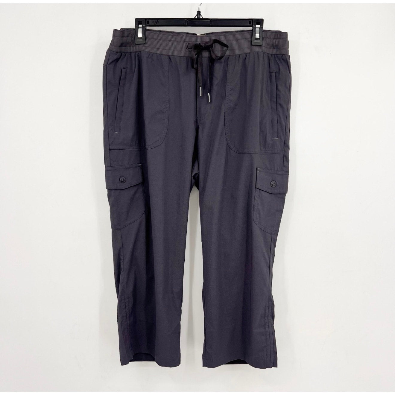 L.L BEAN Women's Vista Camp Pants Large Grey Granite Crop Mid Rise NWT