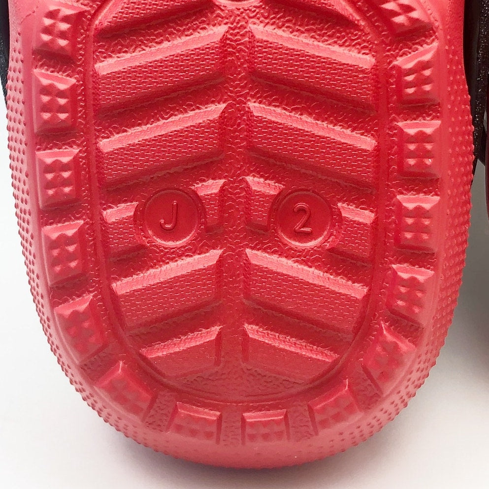 Crocs Unisex Kids Santa Classic Clogs Size J 2 Festive Red White Black NWT