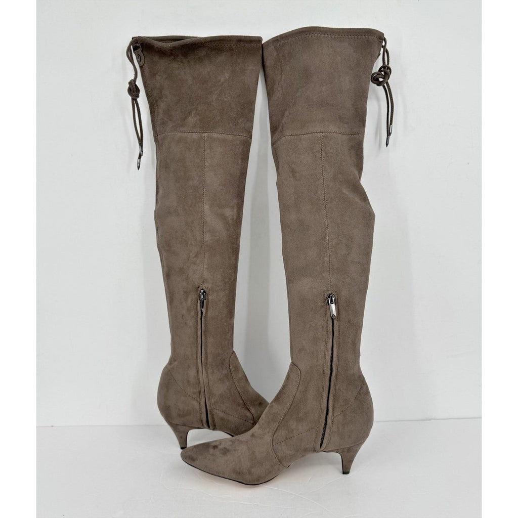 Sam Edelman Womens Kristie Over the Knee Boots Size 7.5 EU 37.5 Gray Taupe NWOB