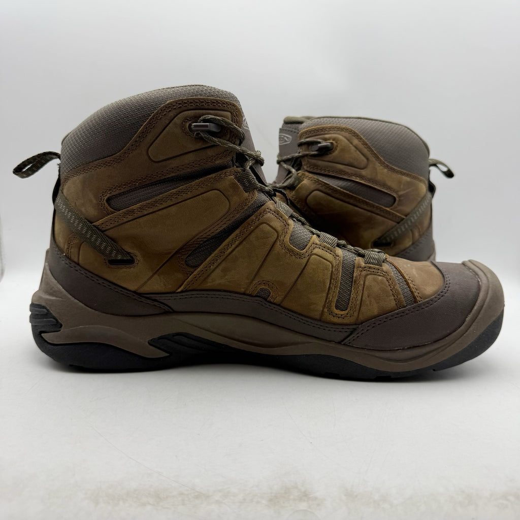 Keen Mens Circadia Mid Hiking Boots US 14 EU 47.5 Brown Leather Waterproof NWOB