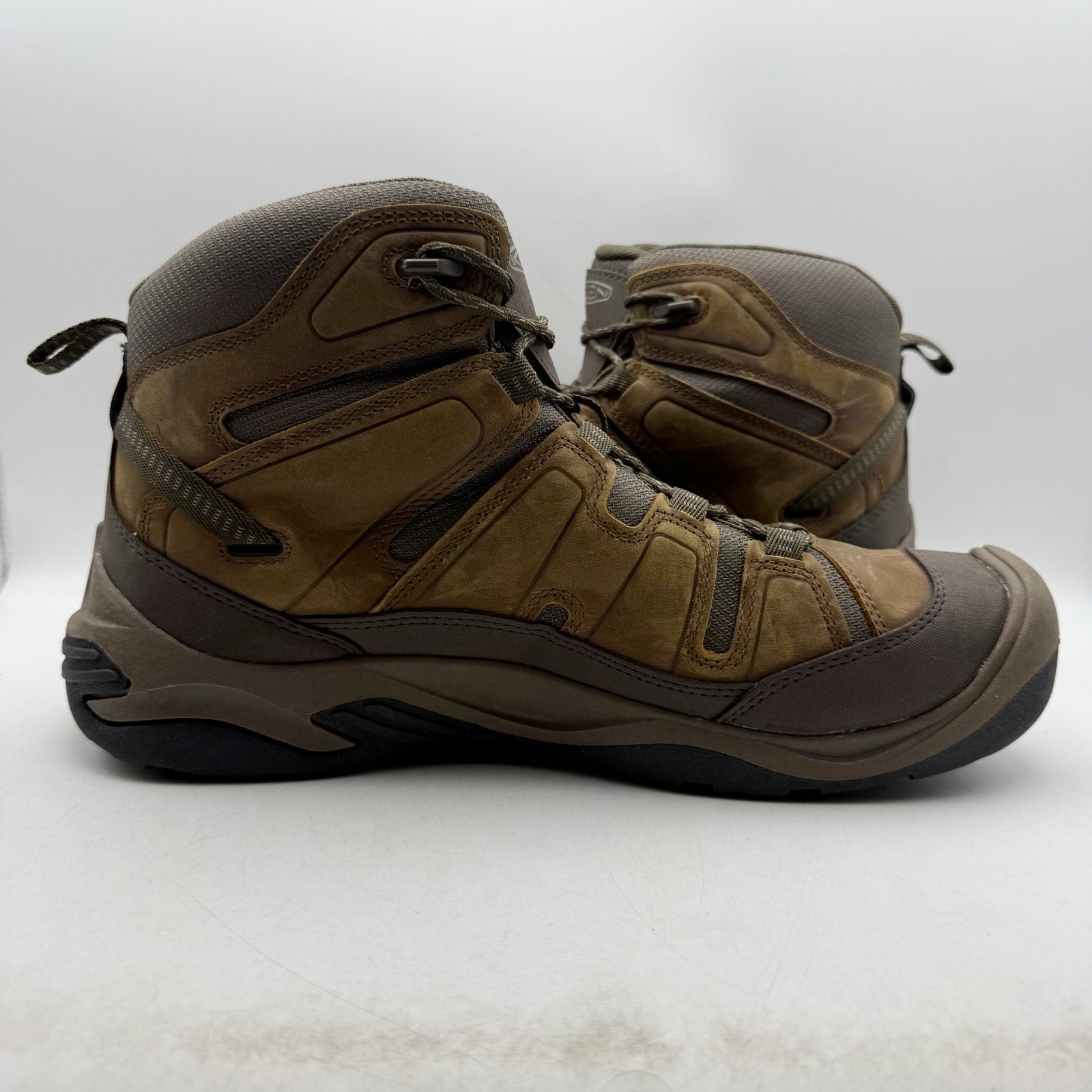 Keen Mens Circadia Mid Hiking Boots US 14 EU 47.5 Brown Leather Waterproof NWOB