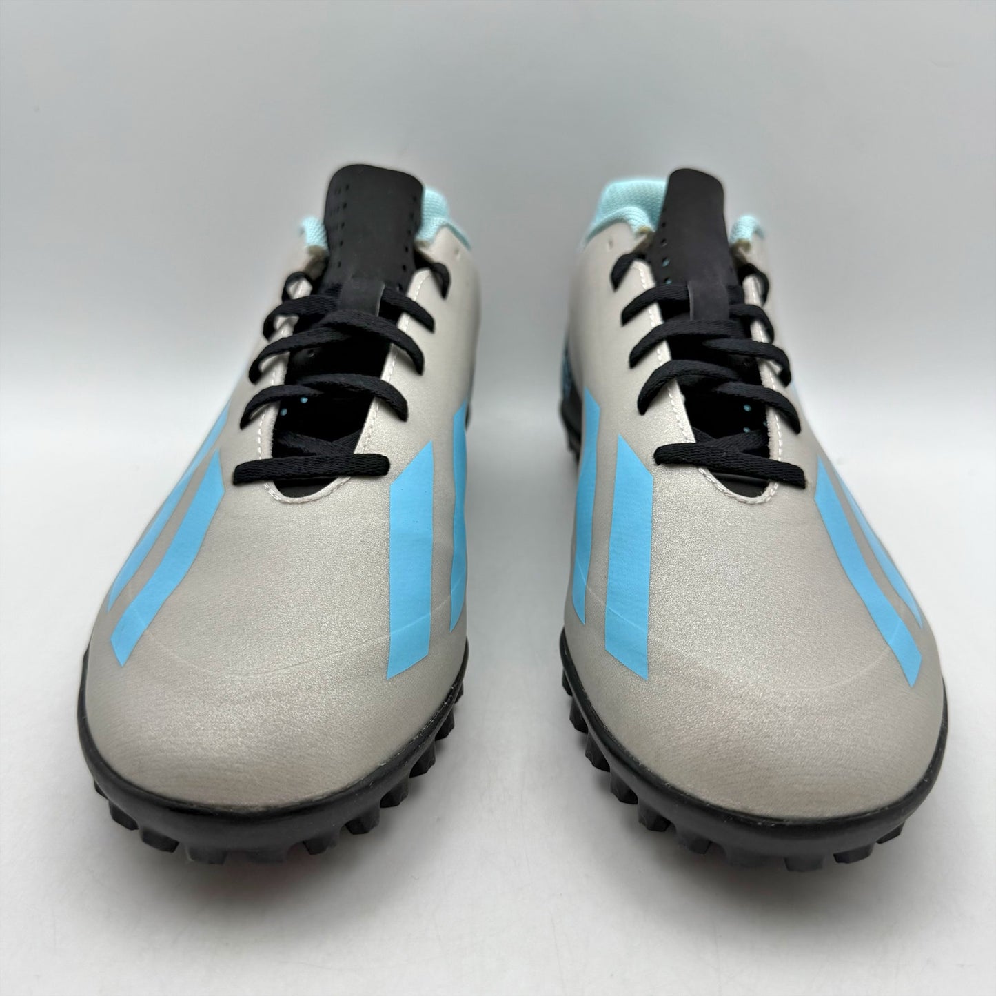 Adidas Men X Crazyfast Messi.4 Turf Soccer Cleat US 9.5 Blue Silver NWOB