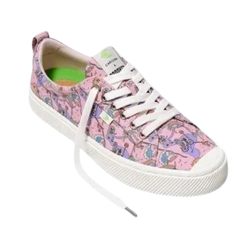 Cariuma Womens OCA Low Sneakers US 7 M EU 38 Rose Graphic Print Canvas NIB