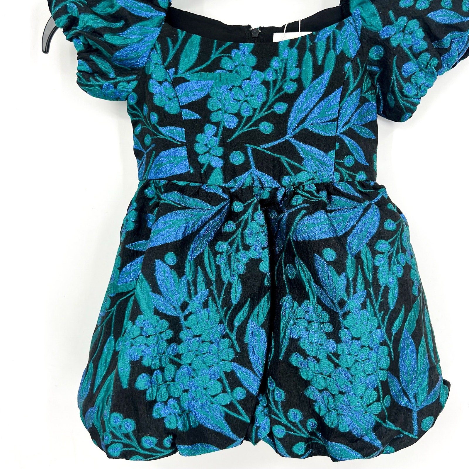 LILLY PULITZER Girls Koji Dress US 2 Deep Lagoon Berry Wild Metallic Brocade NWT