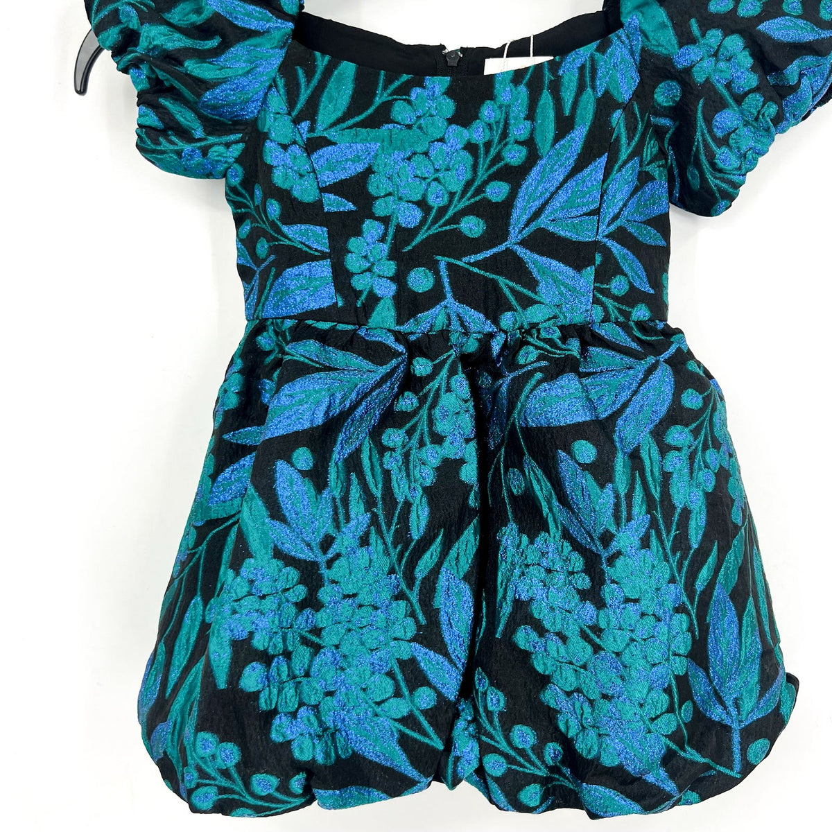 LILLY PULITZER Girls Koji Dress US 2 Deep Lagoon Berry Wild Metallic Brocade NWT