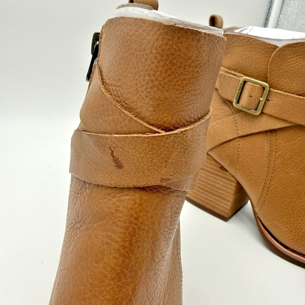 Kork-Ease Womens Joelle Heeled Ankle Booties US 6 M EU 36.5 Brown Leather NIB