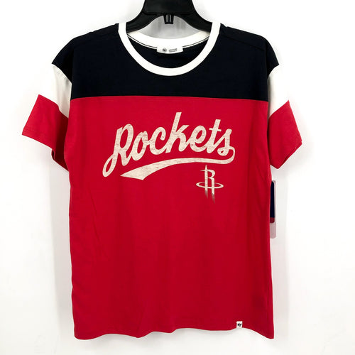 47 BRAND Women's NBA Houston Rockets T-Shirt Medium Racer Red Graphic NWT