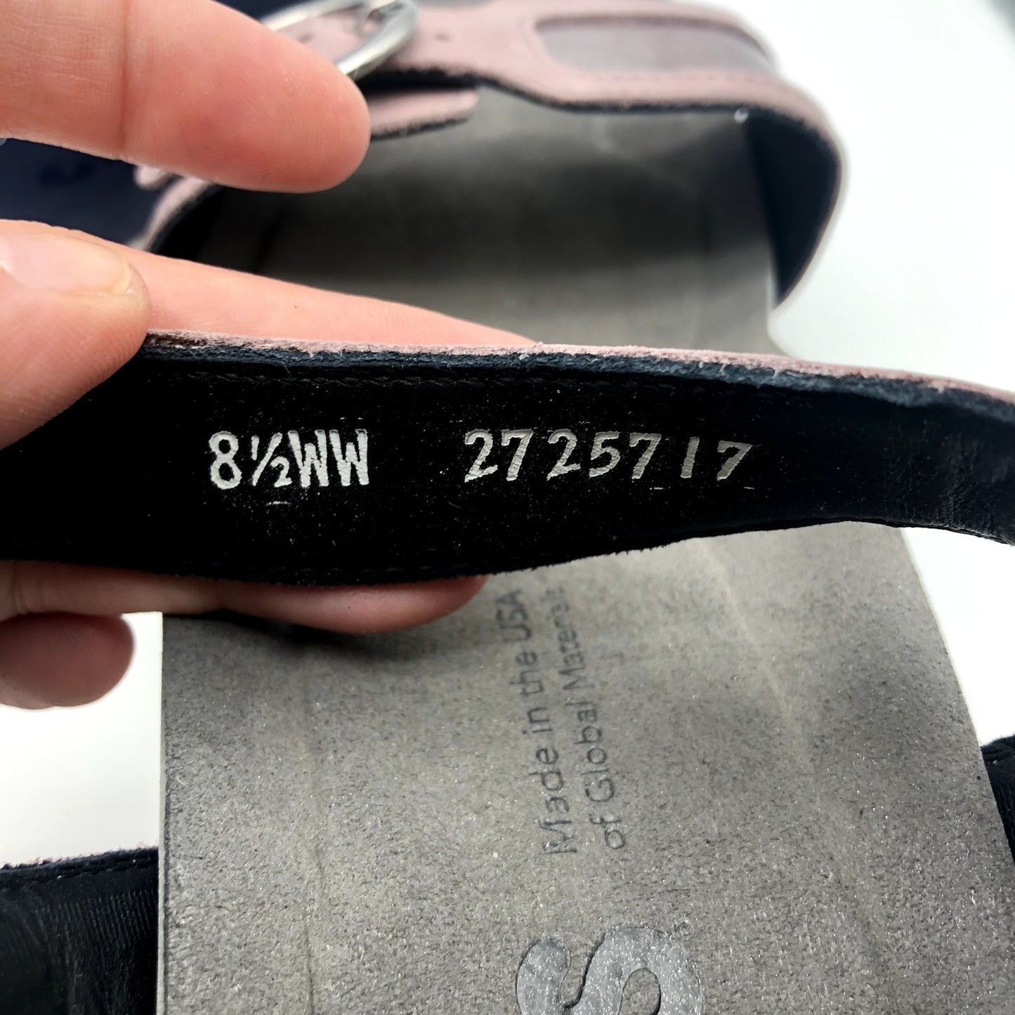 SAS Womens Seight Wedge Sandal US 8.5WW Purple Silver Leather NIB