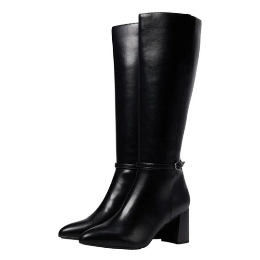 Anne Klein Womens Brenice Knee High Boots US 9 M EU 39.5 Black NIB