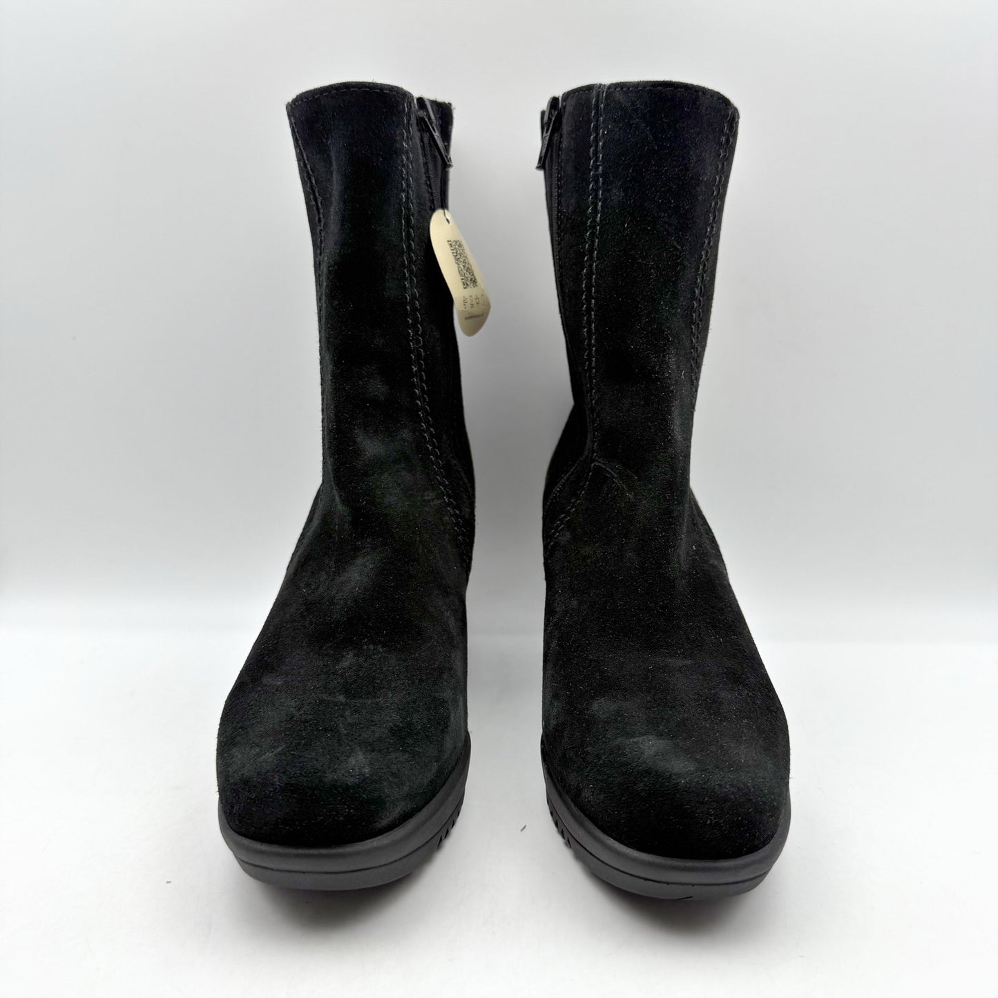 La Canadienne Womens Gavyn Ankle Bootie US 6.5 M Black Suede Waterproof NWOB
