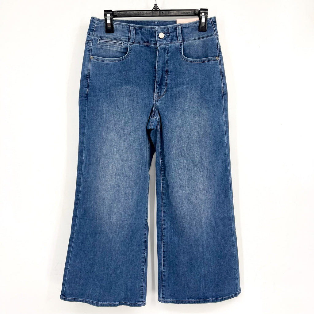 NYDJ Womens Cool Embrace Major Wide Leg Capri Jeans Size 6L Compass Blue NWT