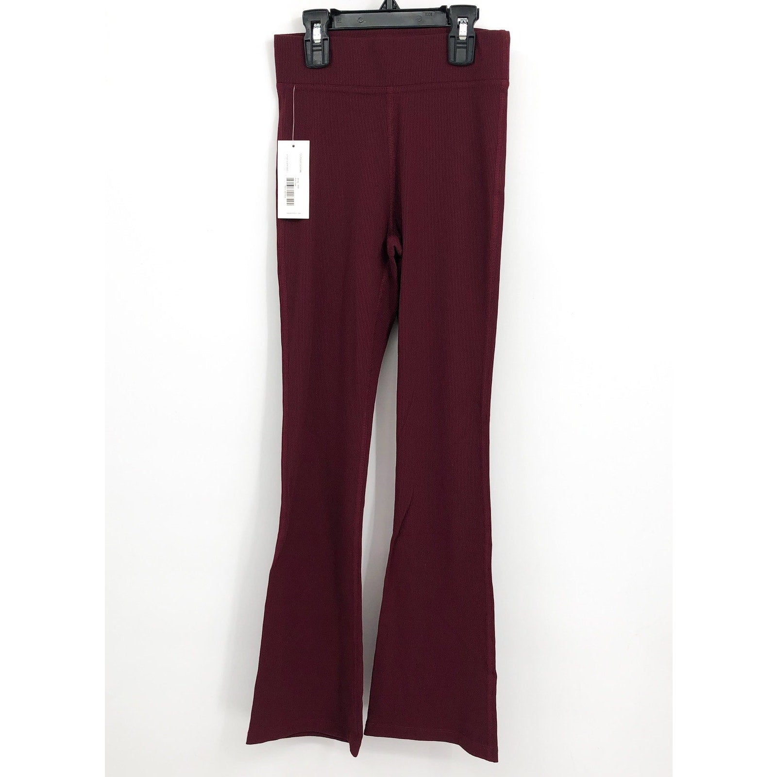 OUTDOOR VOICES Womens Kick Flare Pants XXS Red Shiraz Superform Rib NWT