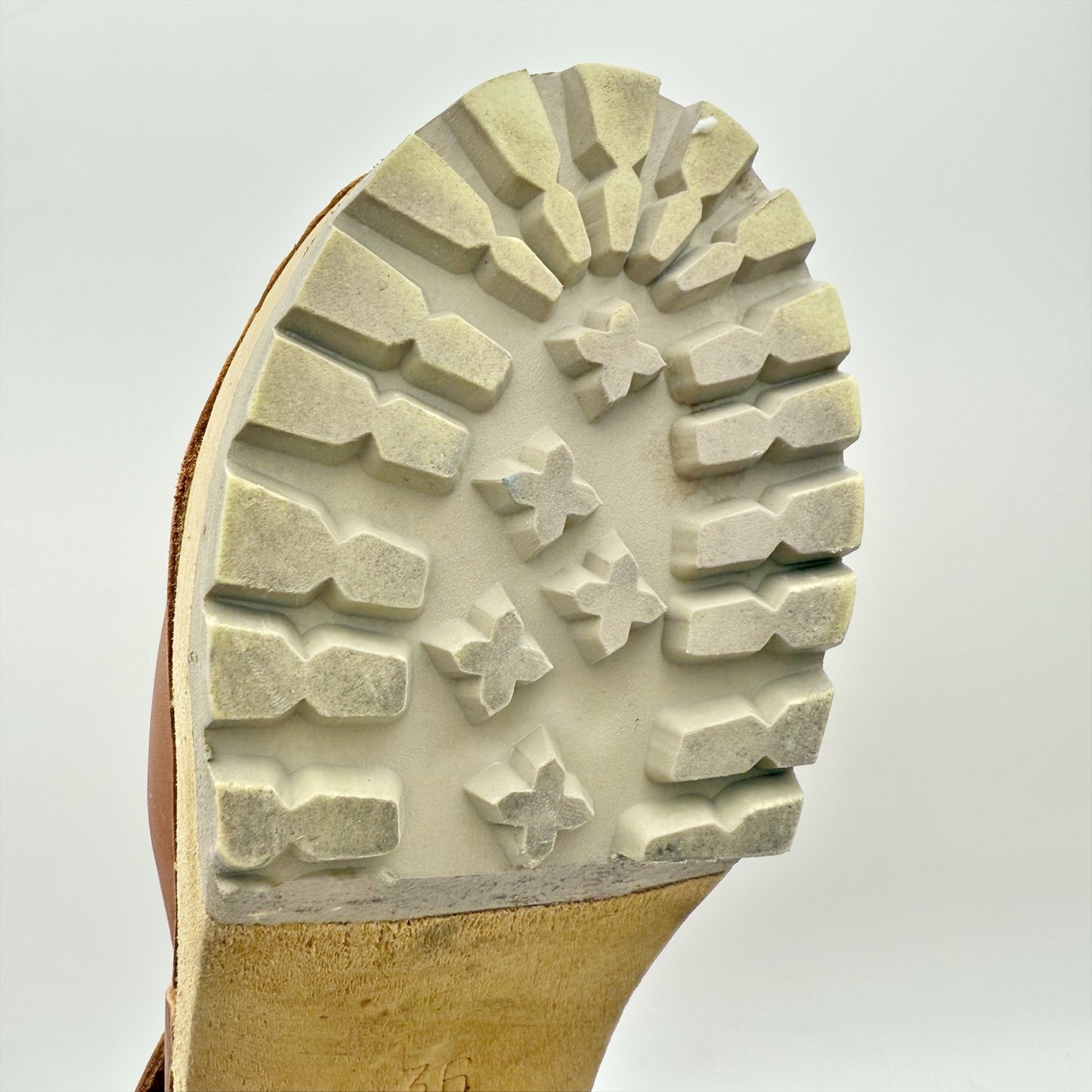 MIA Womens Abba Clogs EU 36 US 6 Luggage Brown Leather Wooden Heel NWOB