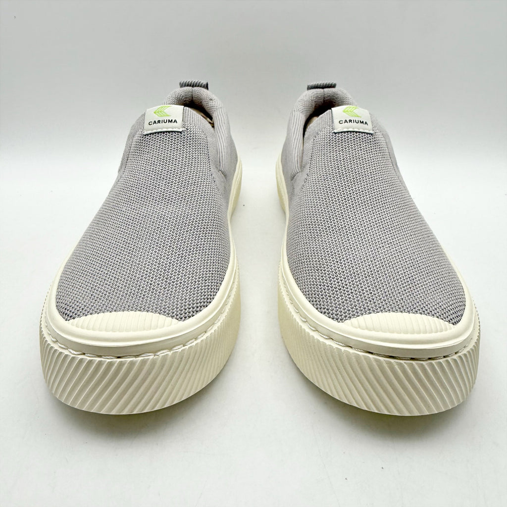 Cariuma Mens IBI Slip On Sneakers US 11.5 EU 45 Grey Knit Bamboo NIB