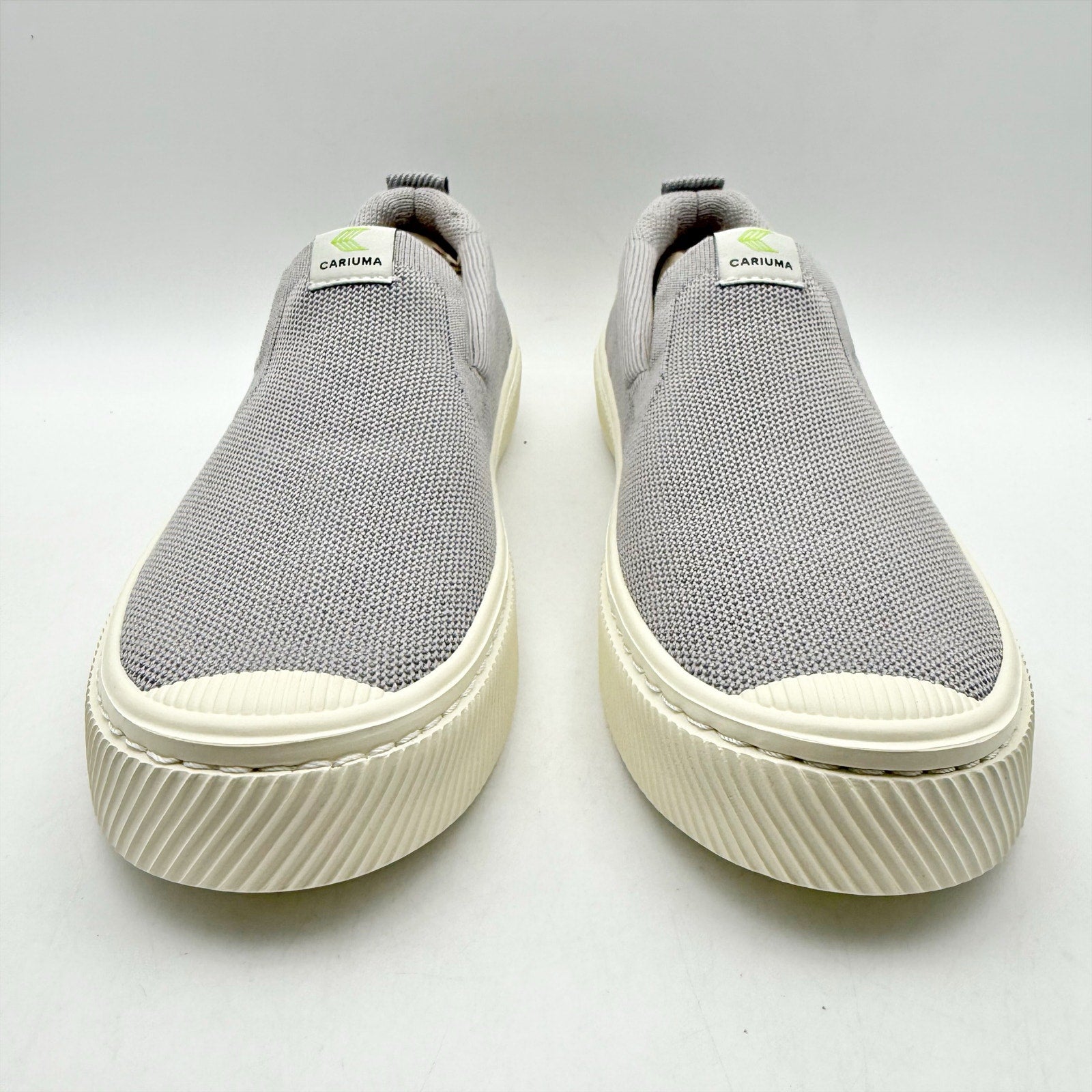 Cariuma Mens IBI Slip On Sneakers US 11.5 EU 45 Grey Knit Bamboo NIB