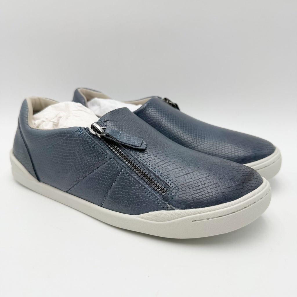 SoftWalk Womens Arezzo Casual Sneakers Size 6 Wide Blue Snake Leather NIB
