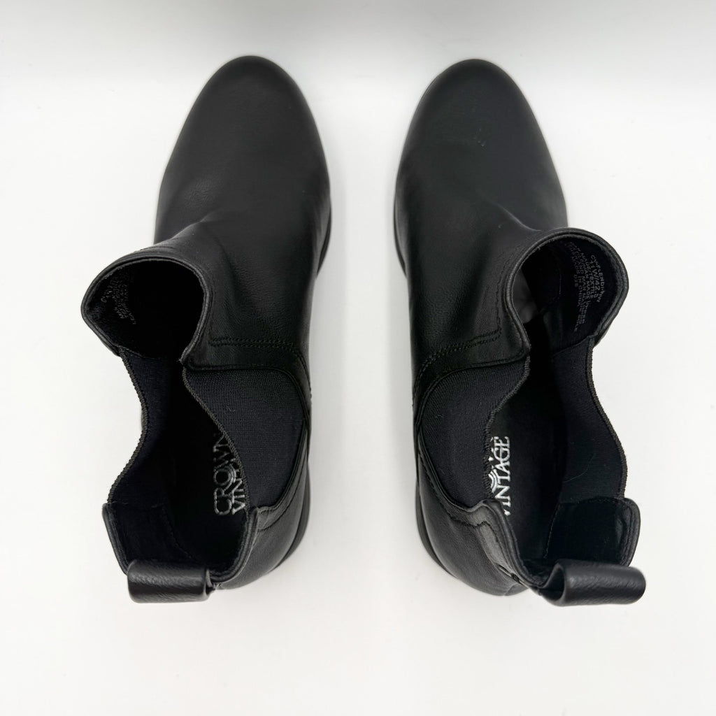 Crown Vintage Womens Flendi Chelsea Ankle Boots Size 11 WIDE Black NWOB