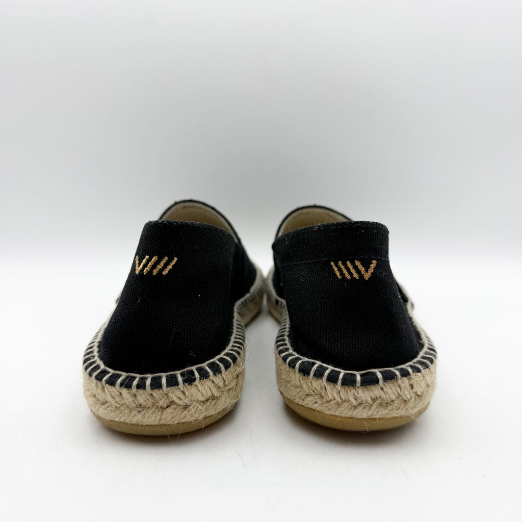 VISCATA Mens Sitges Espadrille Flats EU 42 US 9 Black Slip On NIB