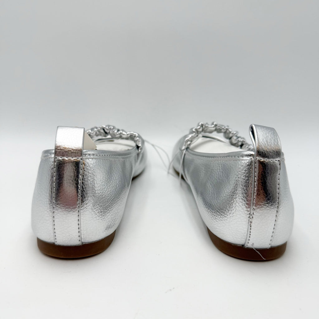 MIA Womens Uliana Ballet Flats Size 8 M EU 38.5 Silver Leather NWOB