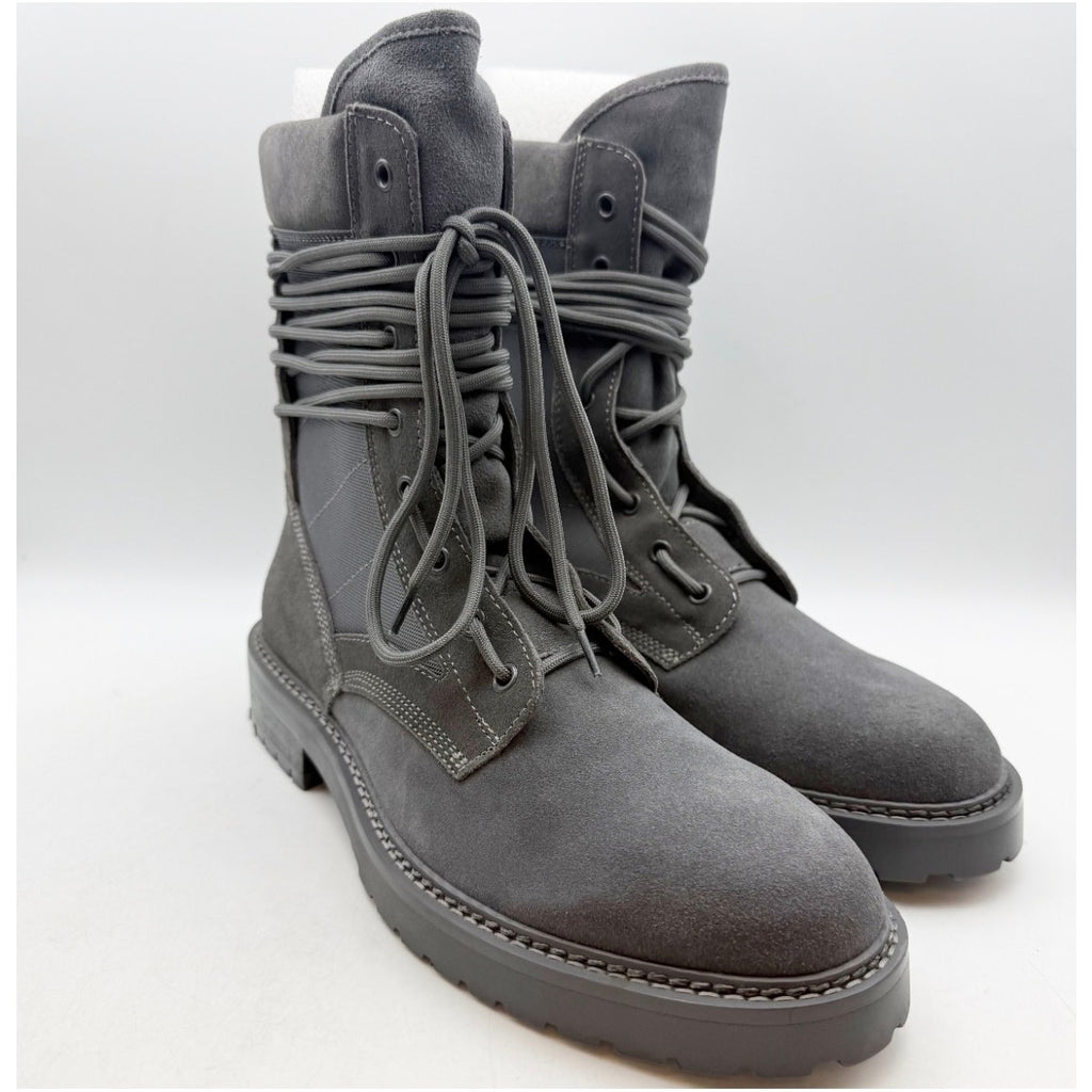 Saint Morta Mens Revenant Combat Boots Size 8 EU 42 Dark Grey Suede NIB