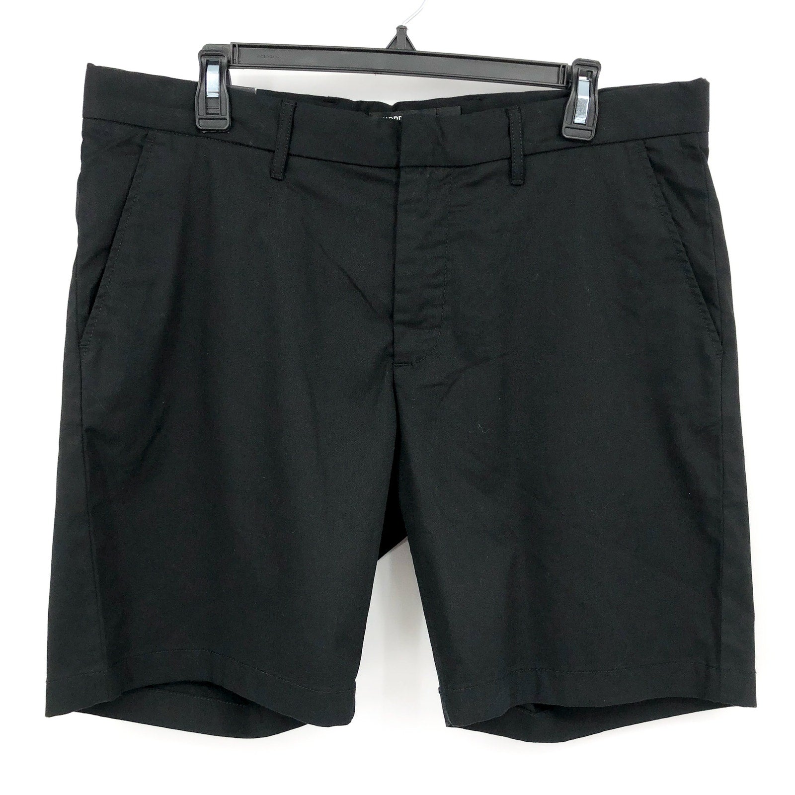 NORDSTROM Men's Tech Smart Slim Fit Chino Shorts SIZE 36 Black Coolmax NWT