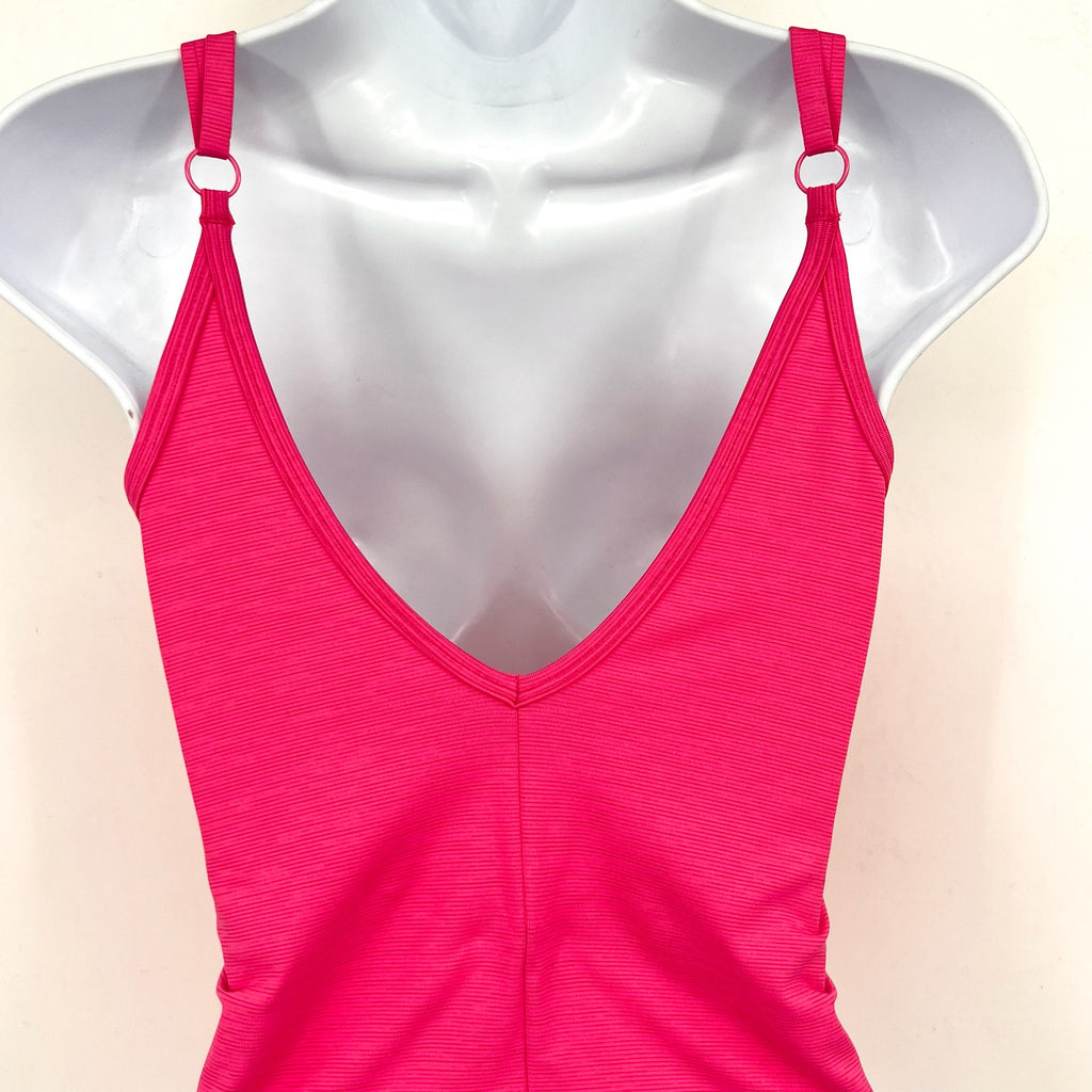 OUTDOOR VOICES Women's TechSweat Leotard Small PINK CERISE Tank NWT