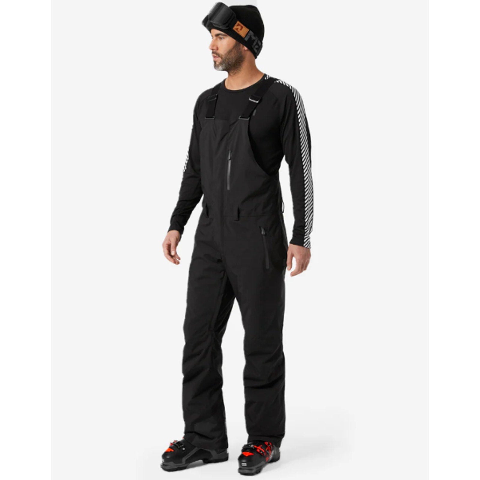Helly Hansen Mens Legendary Insulated Snow Bibs XL Black Waterproof Pants NWT
