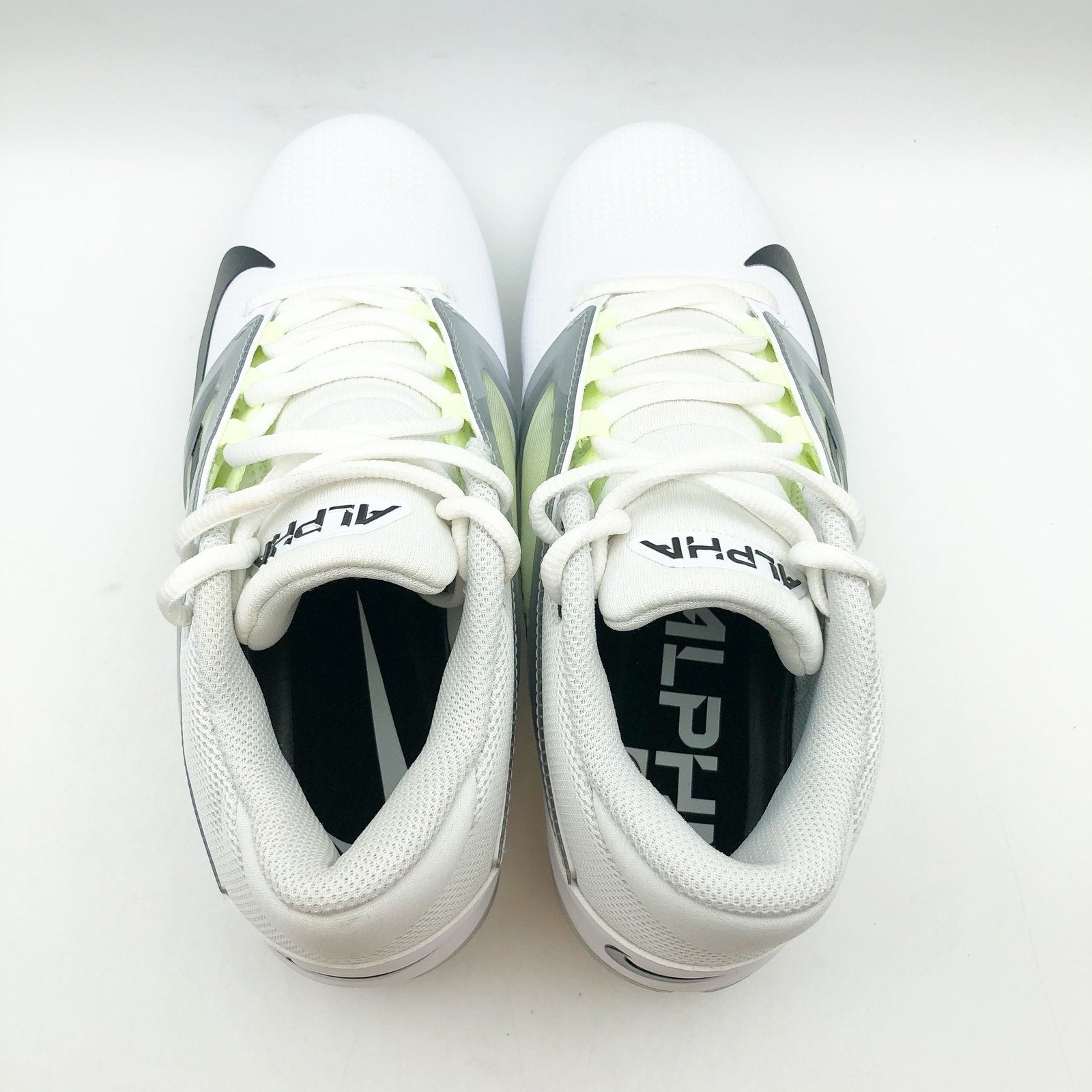 Nike Mens Alpha Menace 4 Pro Molded Football Cleats Size 9 White Black NWOB