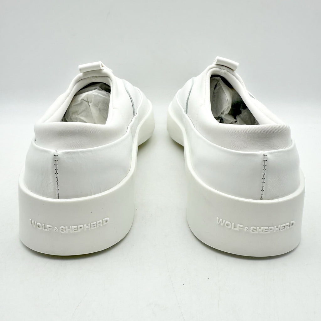 Wolf & Shepherd Cruise Tre Slip On Sneakers Womens 9 Mens 7.5 White Leather NIB