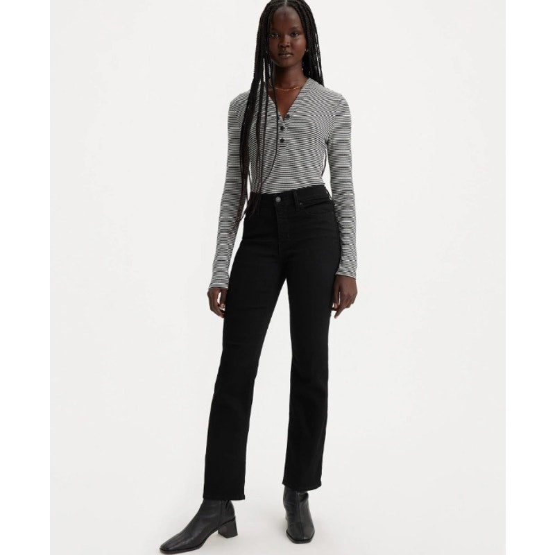 LEVI'S Women's 314 Shaping Straight Jeans 27x32 US 4 Soft Black NWT 196310000