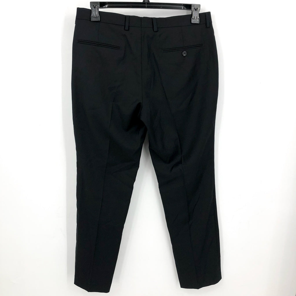 J.CREW Mens Slim-fit Thompson Worsted Wool Suit Pant 33x30 Black Flat Front NWT