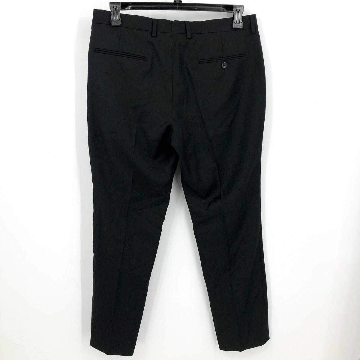 J.CREW Mens Slim-fit Thompson Worsted Wool Suit Pant 33x30 Black Flat Front NWT