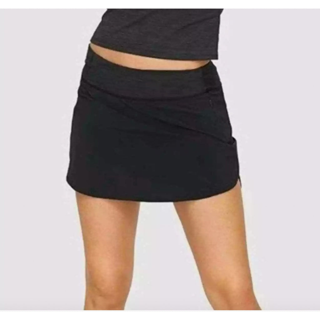 OUTDOOR VOICES Women's Hudson 4" Skort XXS Black Built-in Brief Liner NWT