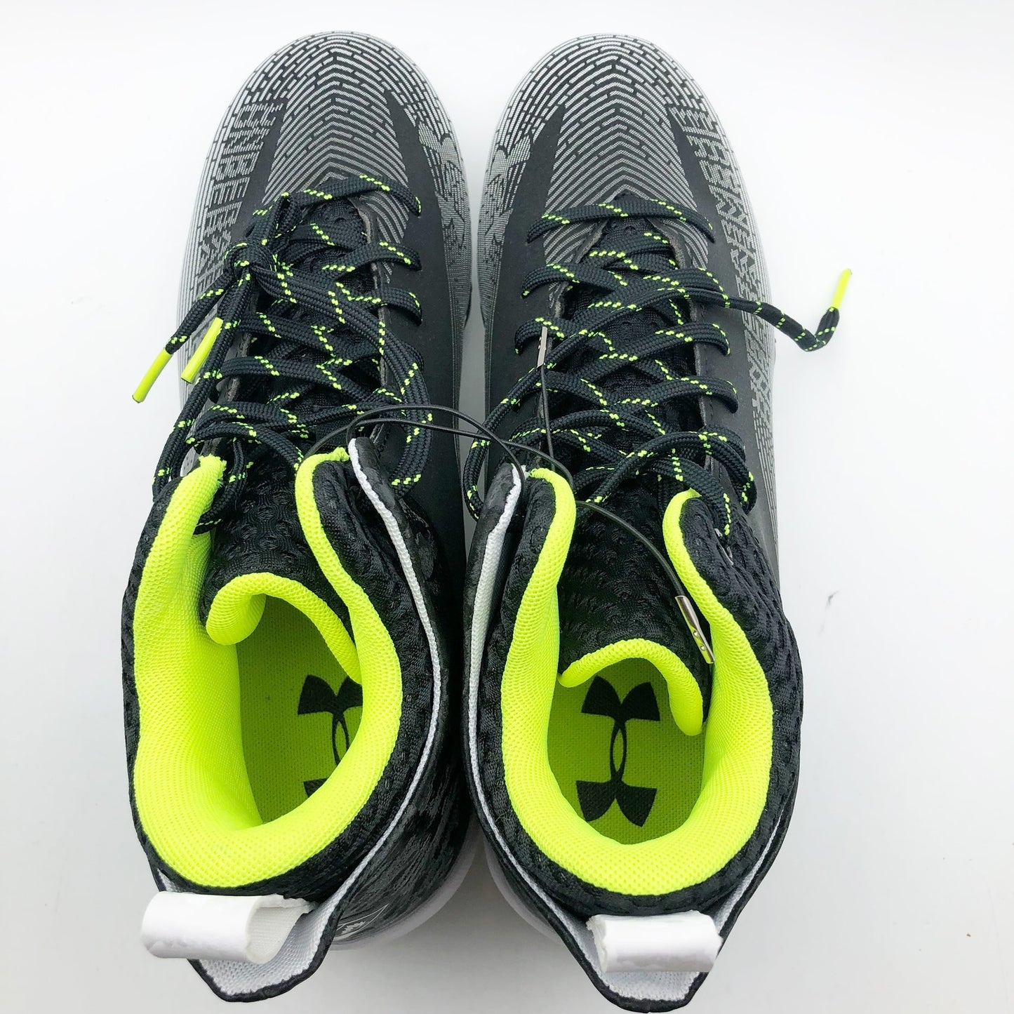 Under Armour Men's Highlight Hammer MC 2.0 Cleats Size 11 Black White Green NWOB