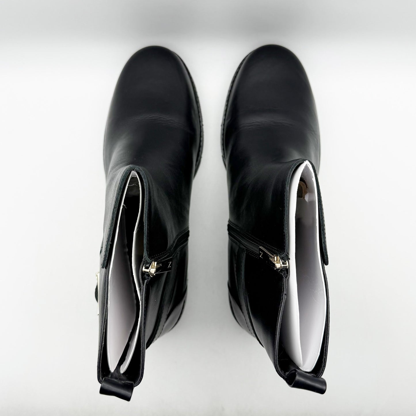 Naturalizer Womens Delilah Ankle Boots US 12 Wide EU 43 Black Leather NIB