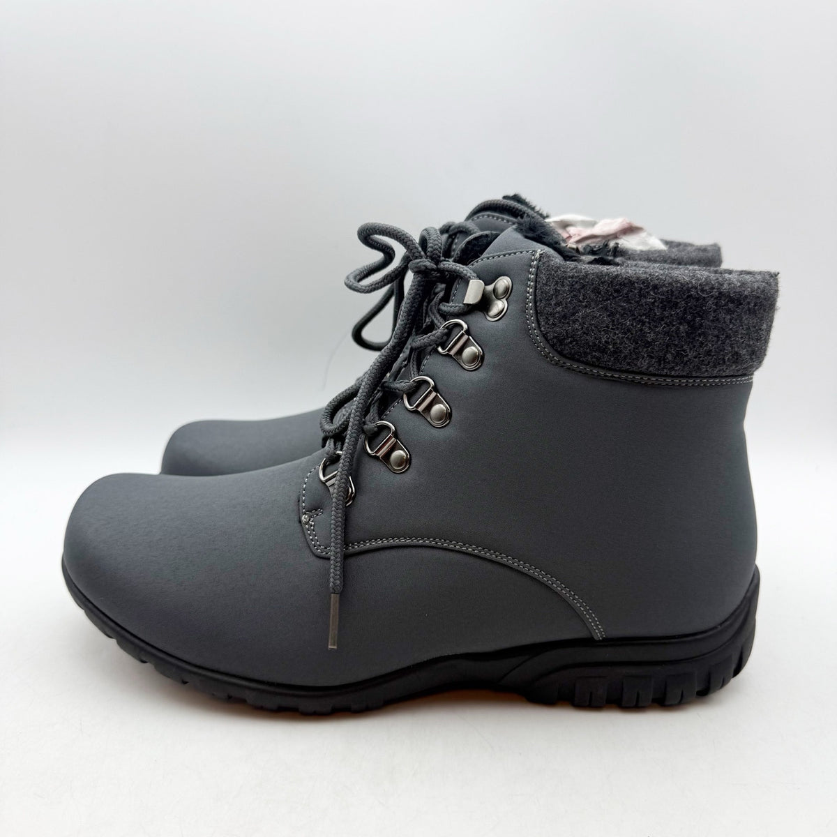 Propet Womens Dani Ankle Boots Size 9.5 M Grey Water Resistant Insulated NIB