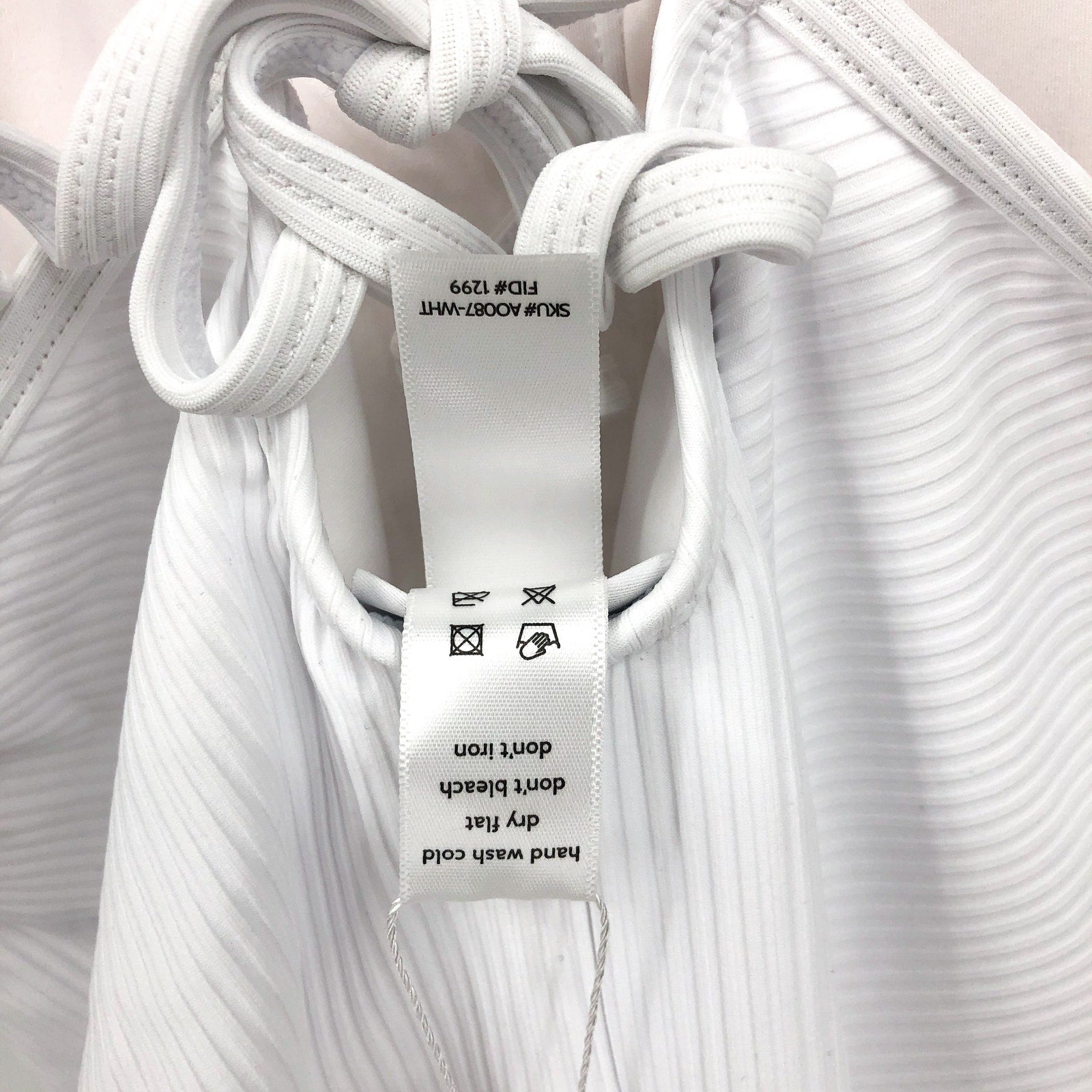 ANDIE SWIM Paloma One Piece XL 16 Tall White Ribbed High Neck Long Torso NWT