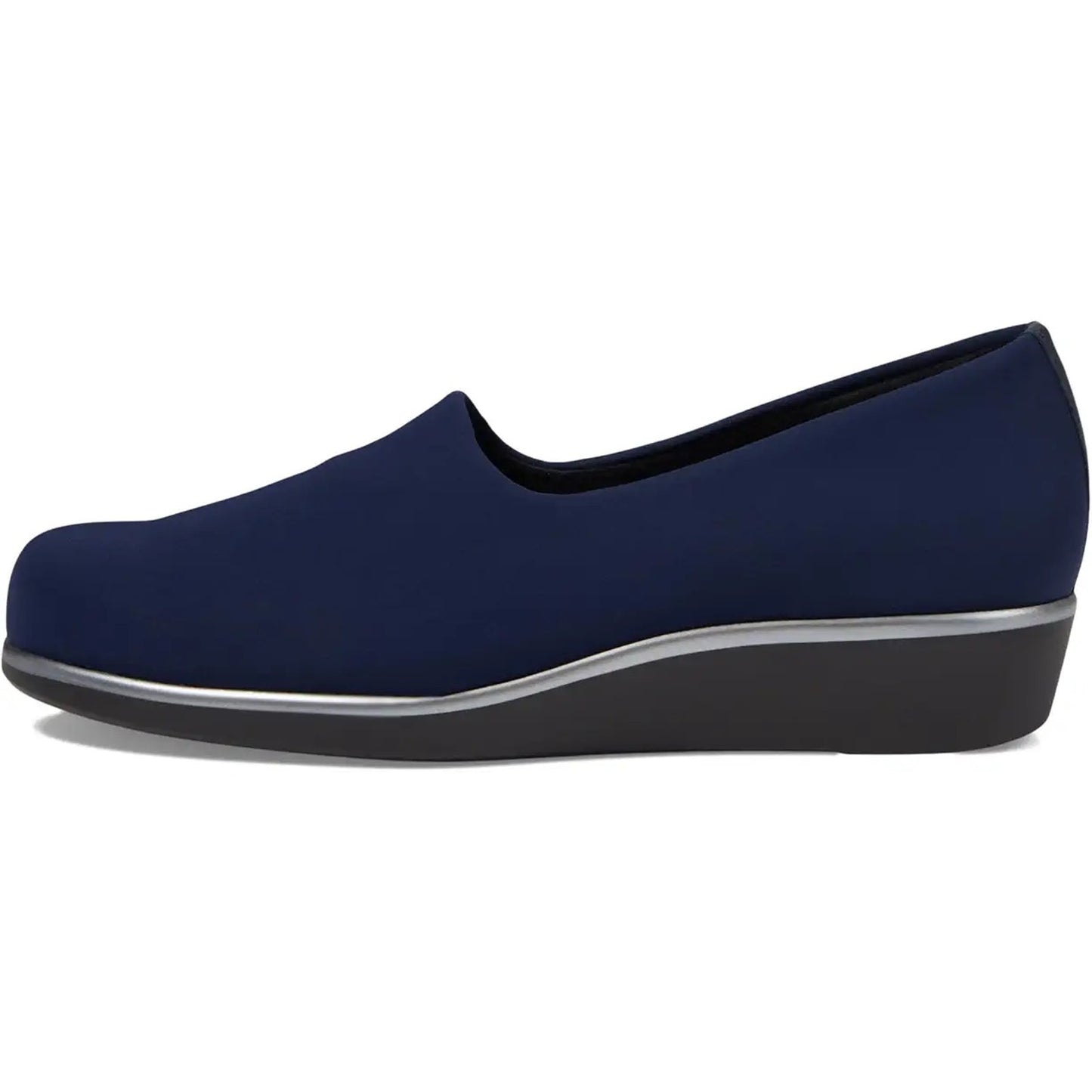 SAS Womens Bliss Slip On Wedge US 11 M Navy Blue Comfort NIB