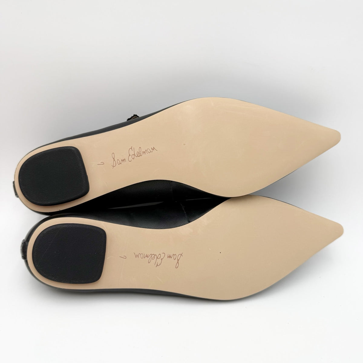 Sam Edelman Womens NOA Mary Jane Flats Size 7 M EU 37 Black Leather NIB