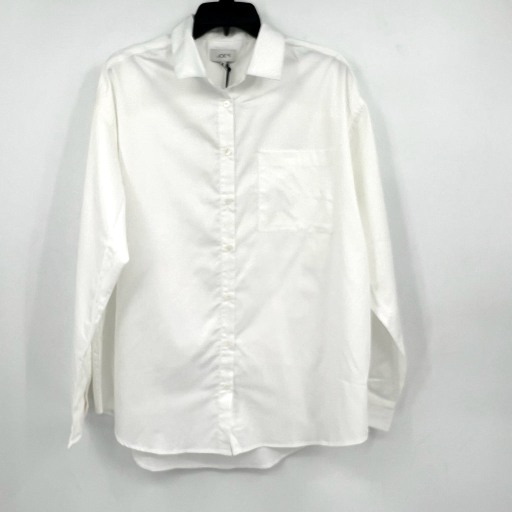 JOE'S JEANS Women's Boyfriend Button Down Shirt Medium Optic White NWT