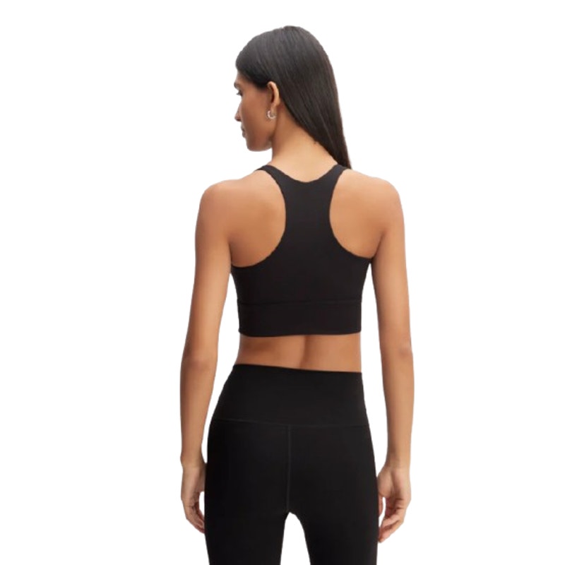 EVERLANE Women's The Perform Longline Bra XL Black Racerback NWT