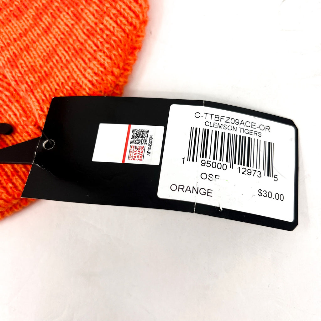 47 BRAND Men's Clemson Tigers Knit Beanie Hat One Size Orange NWT