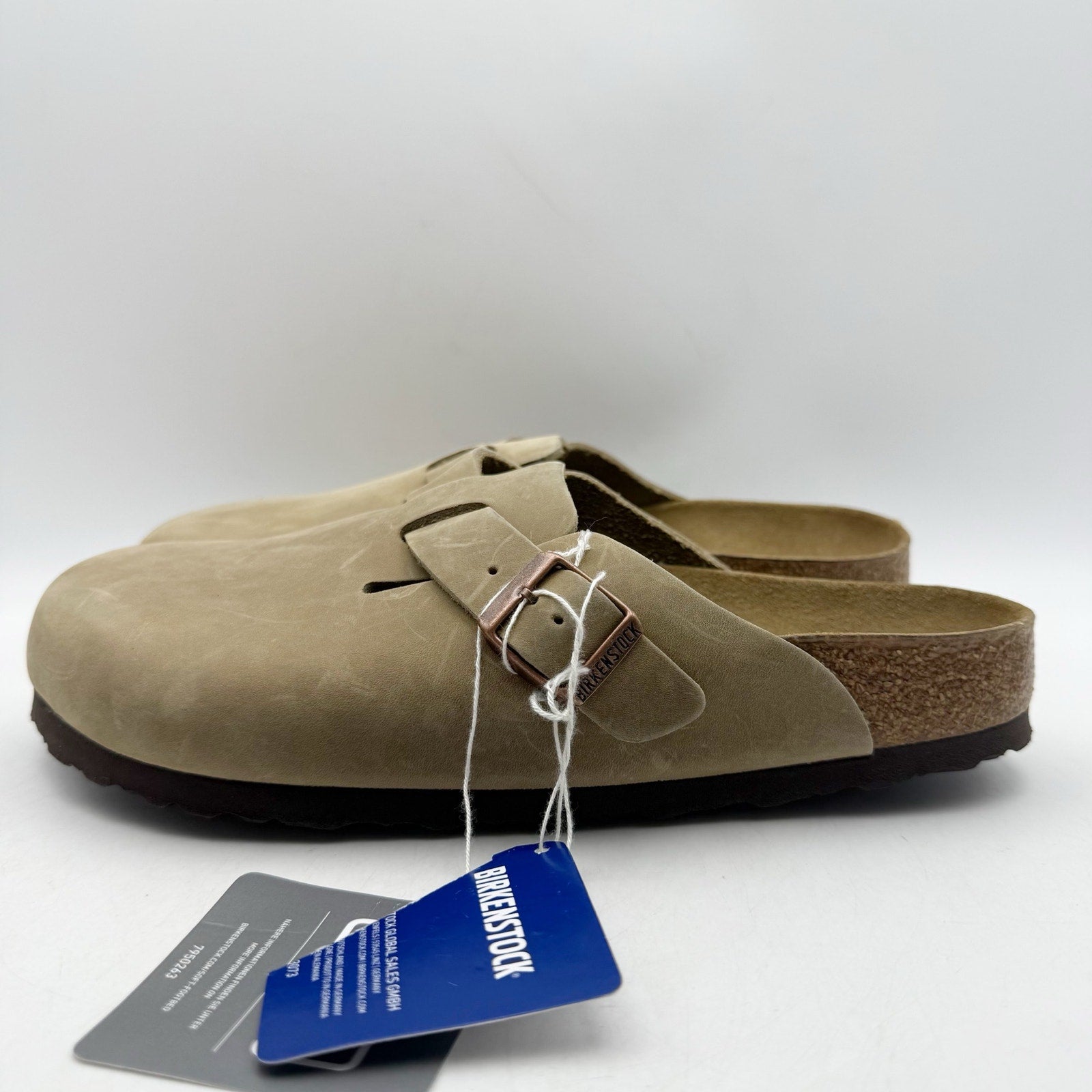 Birkenstock Womens Boston Soft Footbed Clogs EU 40 US 9 Brown Suede Slip On NWT