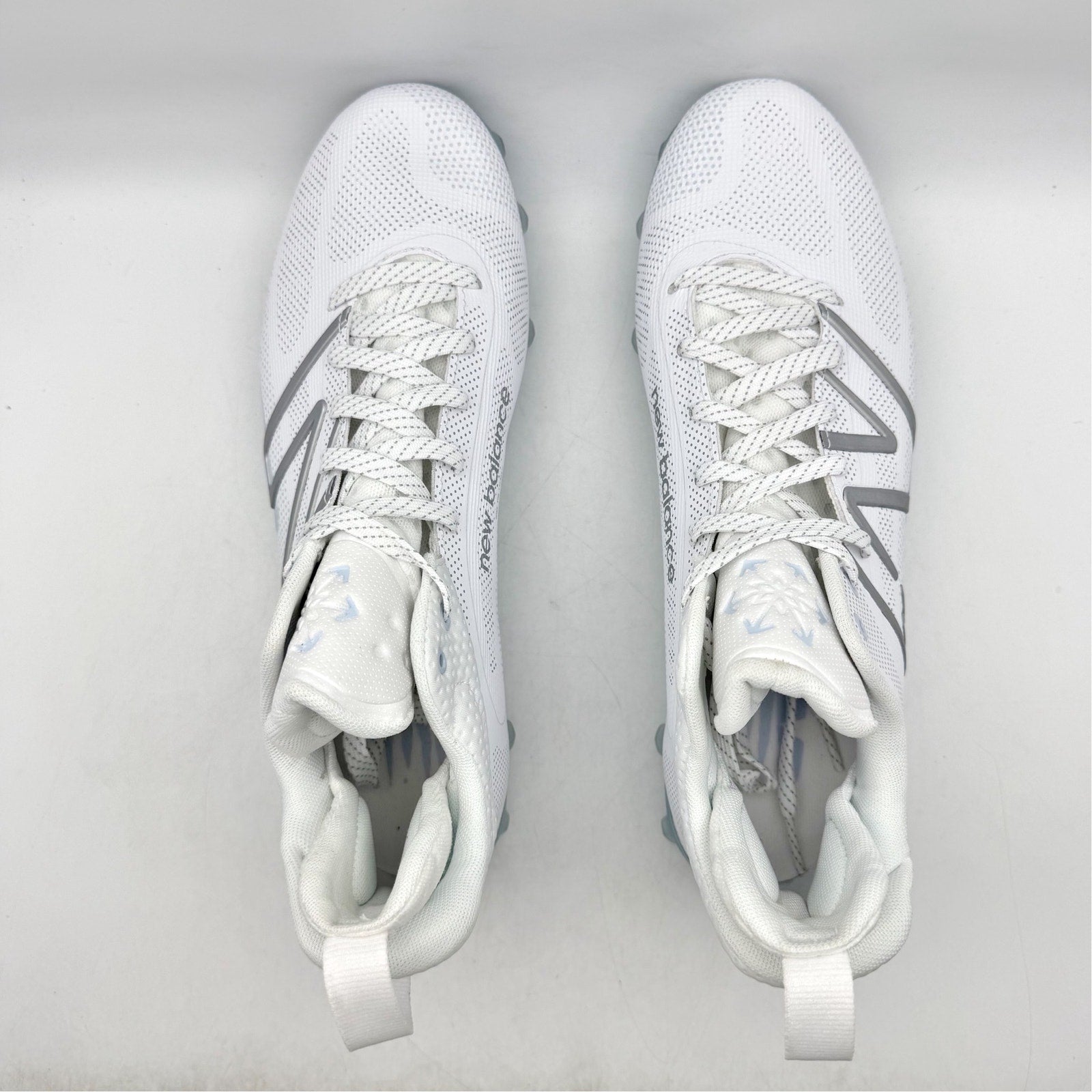 New Balance Mens Freeze 4.0 Lacrosse Cleats Size 7.5 White Blue Athletic NWOB