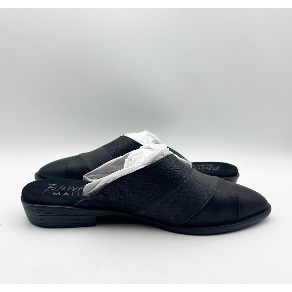 Blowfish Malibu Womens Hazel Mules Size 8.5 M EU 39 Black Vegan Leather NIB