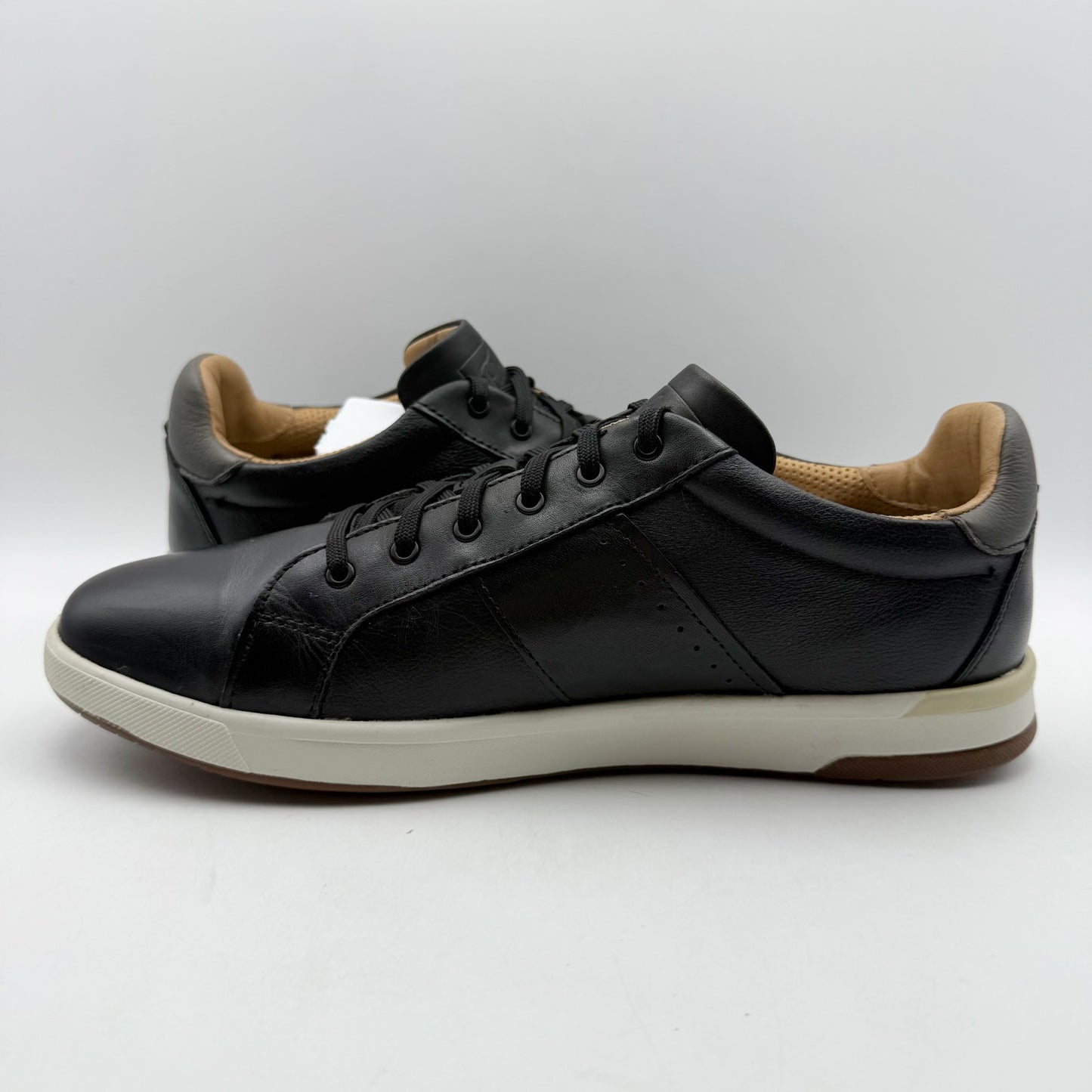 Florsheim Mens Crossover Lace to Toe Sneakers US 10.5 M Black Leather NIB