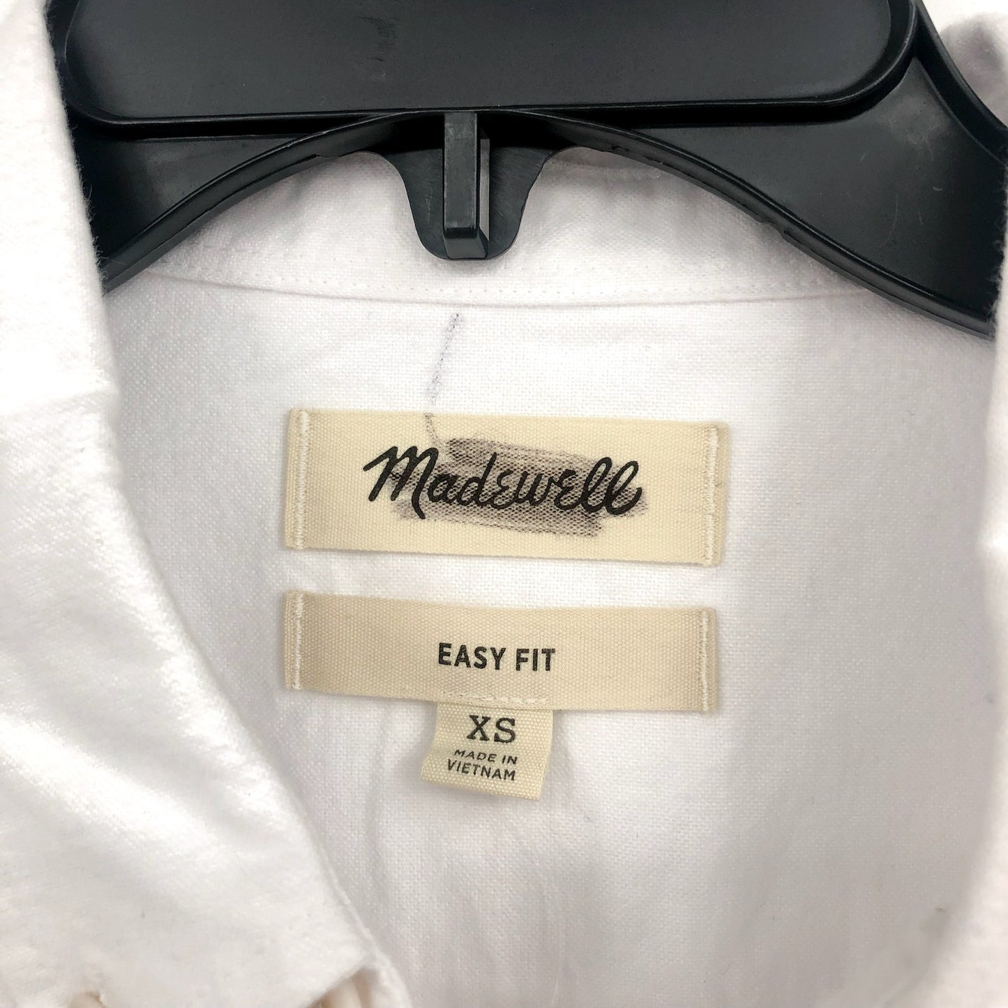 MADEWELL Men's The Vintage-Worn Oxford Shirt XS White Lighthouse NJ710 NWT