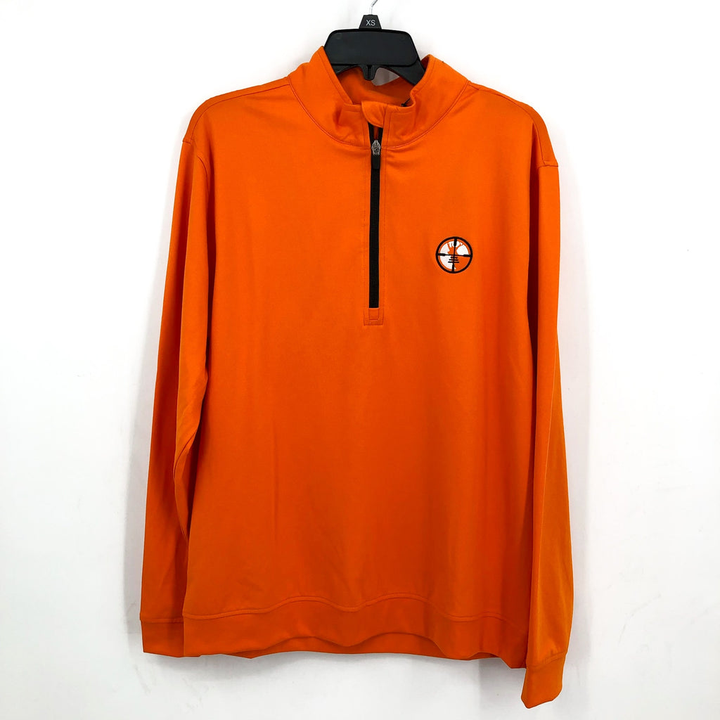 WAGGLE Mens Loosey Goosey Quarter Zip Pullover XXL Orange Long Sleeve Golf NWT